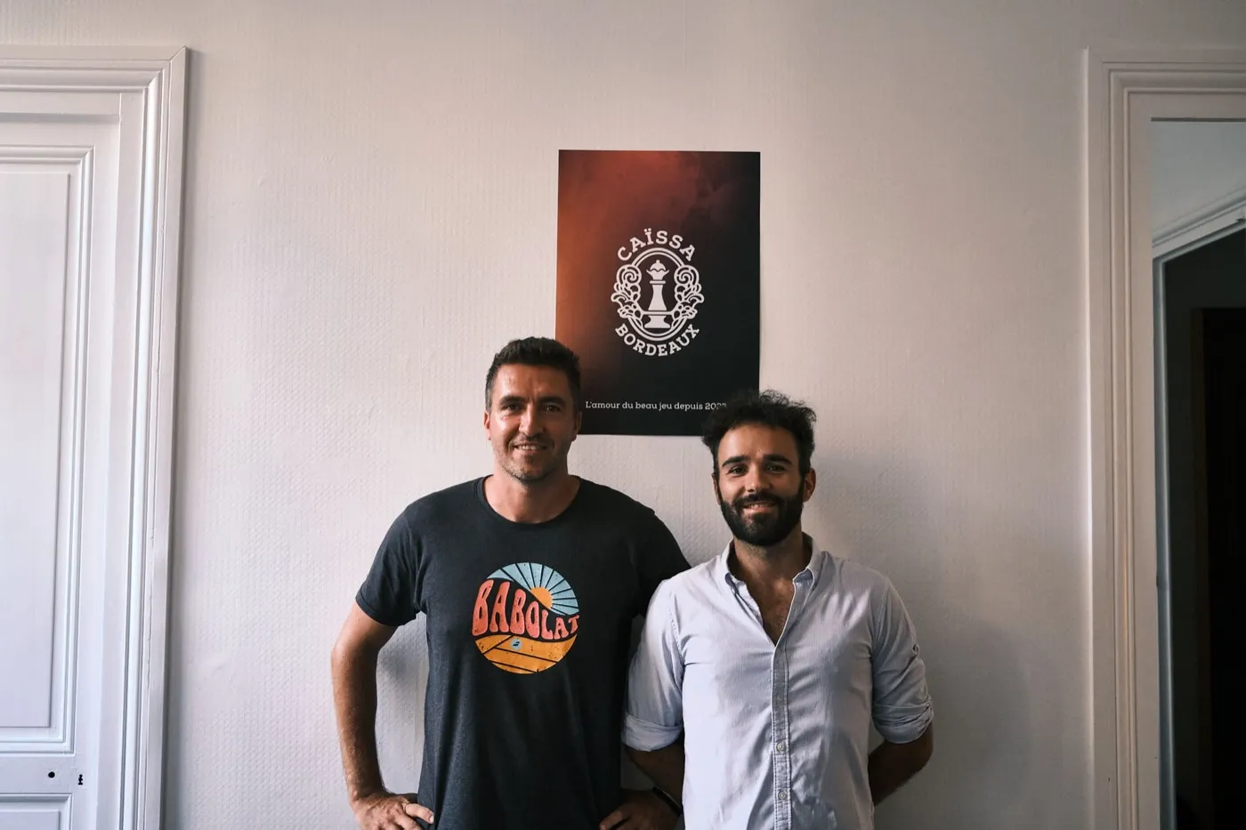 Sébastien Mazé et Thibault Fantinel, fondateurs du club d'échecs Caïssa Bordeaux